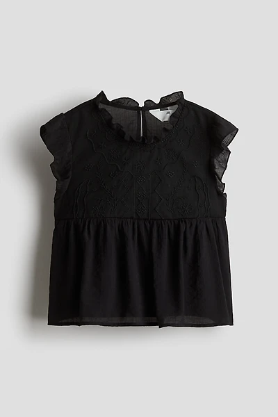 Lace-Inset Blouse