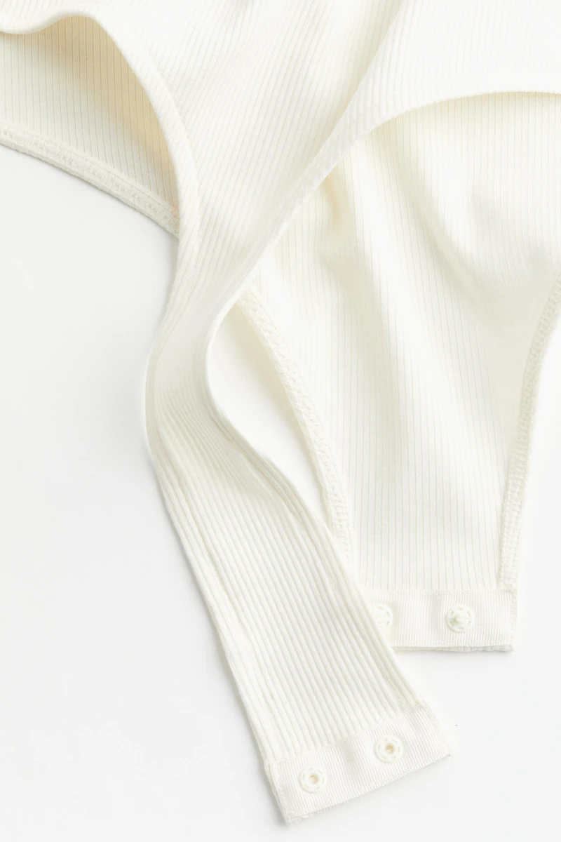 Ribbed Thong Bodysuit