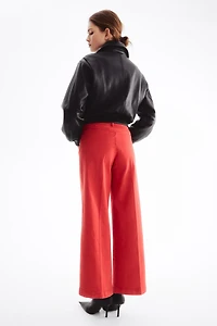 Wide High Waist Ankle Jeans