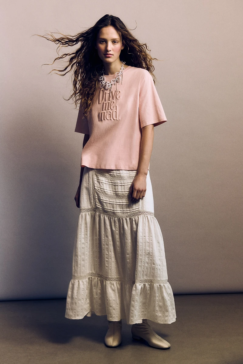 Embroidered-Detail T-Shirt