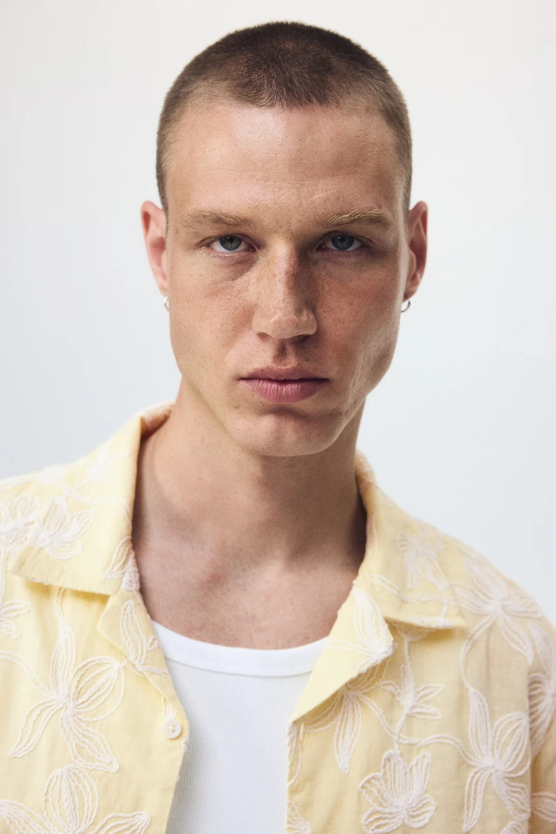 Regular-Fit Embroidered Resort Shirt