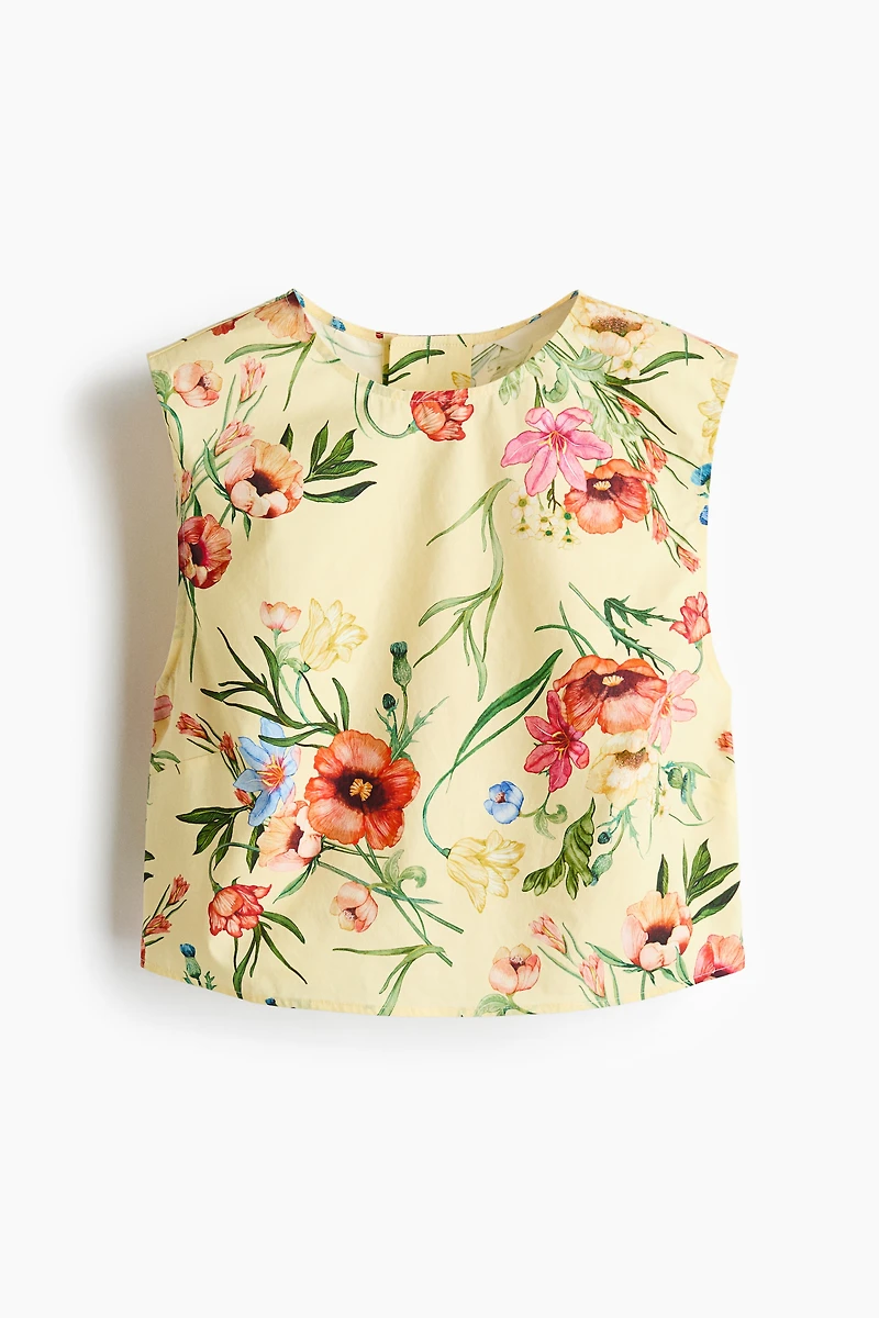 Cropped poplin top