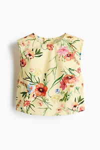 Cropped poplin top