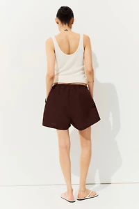 MAMA Before & After Linen-Blend Shorts