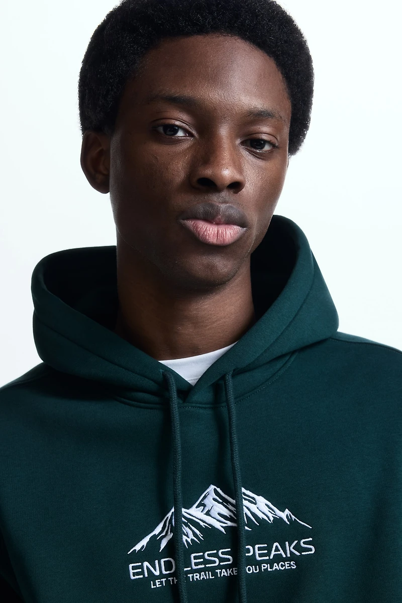 Loose Fit Printed Hoodie