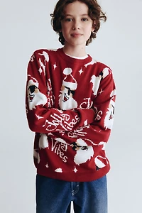 Jacquard-Knit Sweater