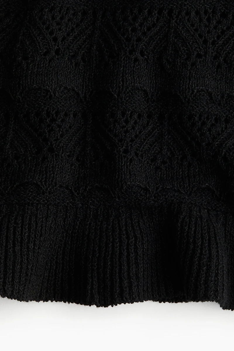 Crochet-Look Sleeveless Top