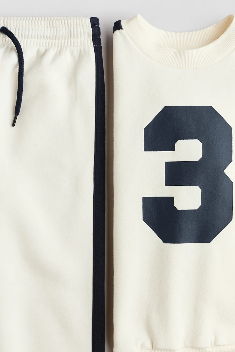 2-Piece Printed Sweatshirt and Joggers Set