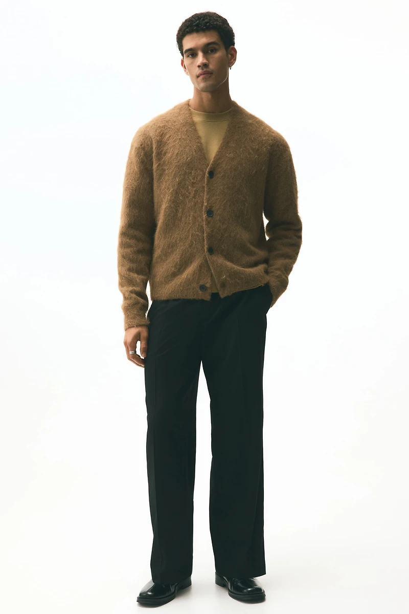 Loose-Fit Fuzzy Cardigan