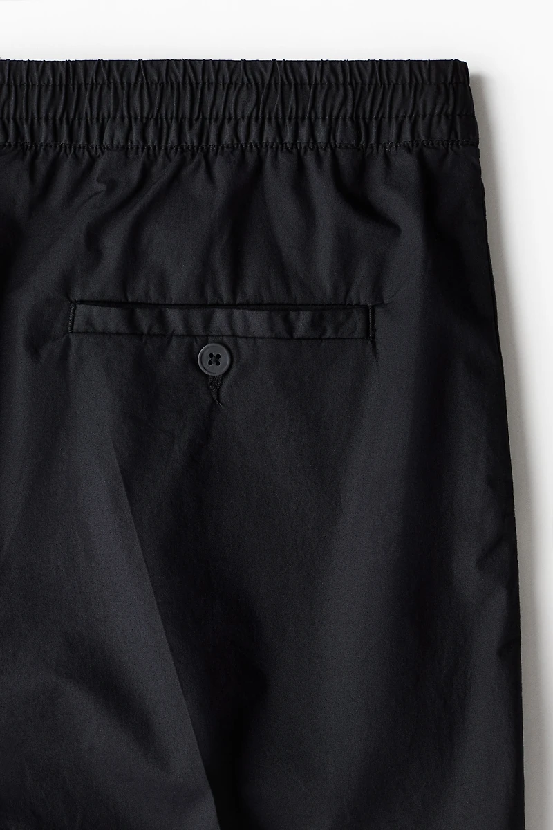 Regular-Fit Cropped Cotton Pants