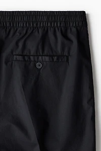 Regular-Fit Cropped Cotton Pants