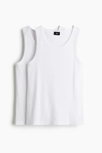 2-pack Slim Fit Ribbed Tank Tops