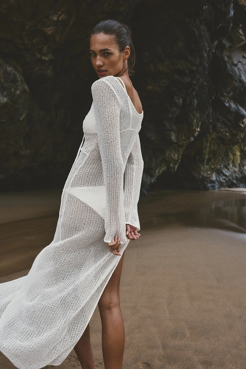 Loose-Knit Beach Dress