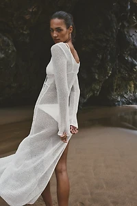 Loose-Knit Beach Dress