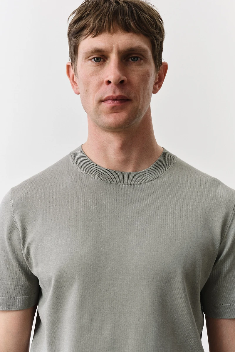 Slim-Fit Fine-Knit T-Shirt