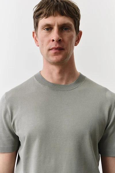 Slim-Fit Fine-Knit T-Shirt