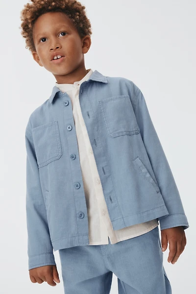 Veste-chemise en lin mélangé