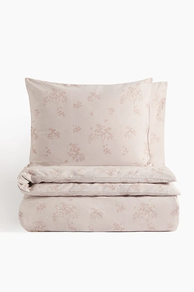 Floral Cotton King/Queen Duvet Cover Set