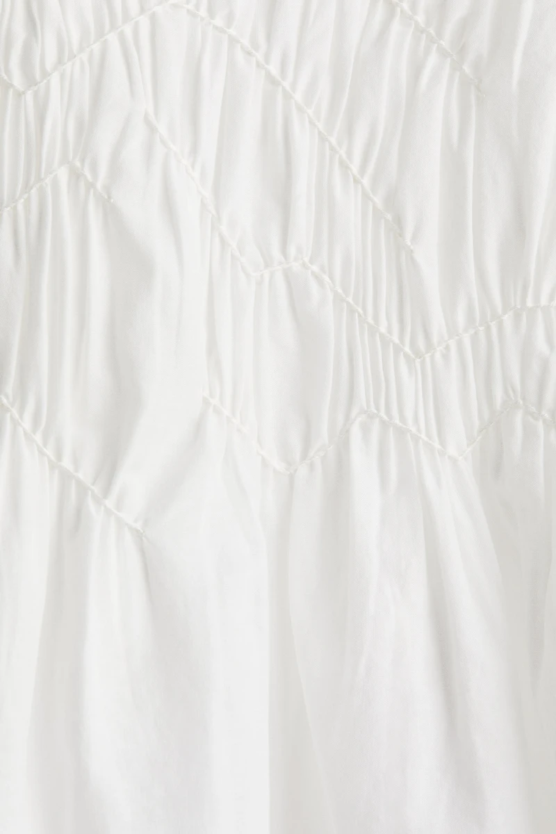 Ruched Cotton Dress