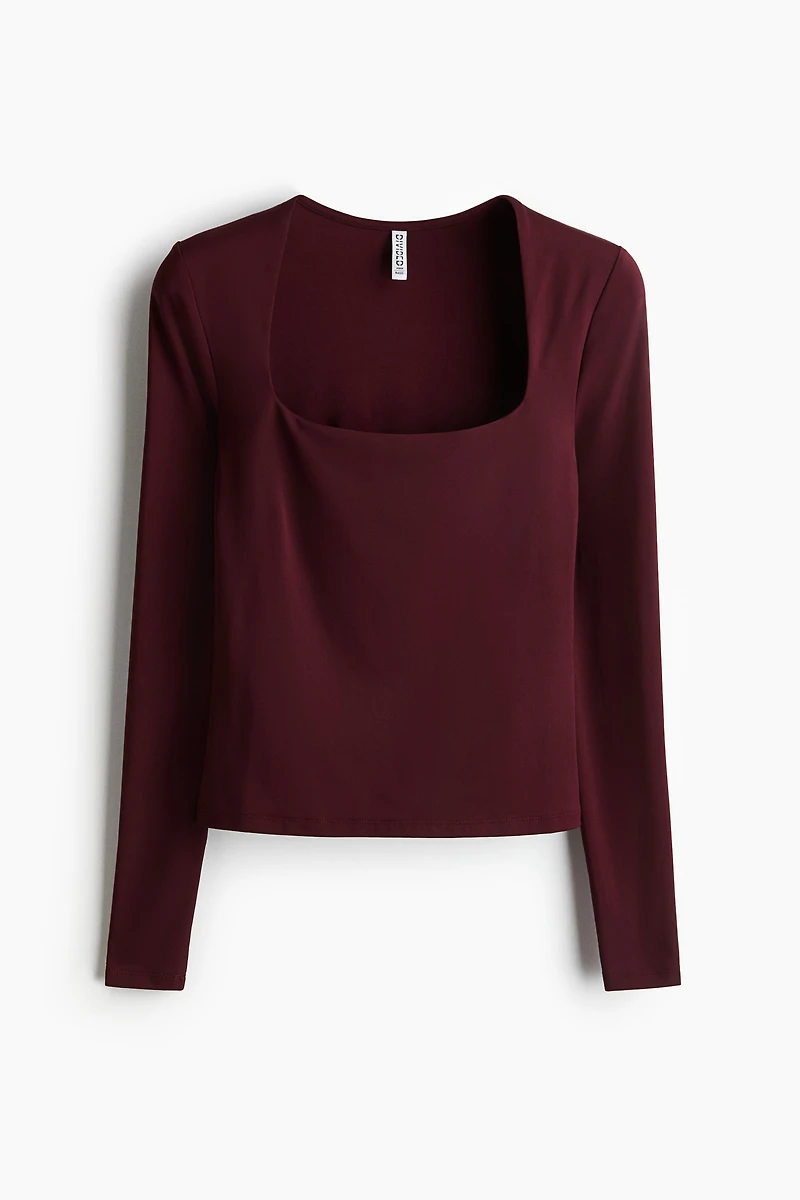 Long-Sleeved Microfiber Top