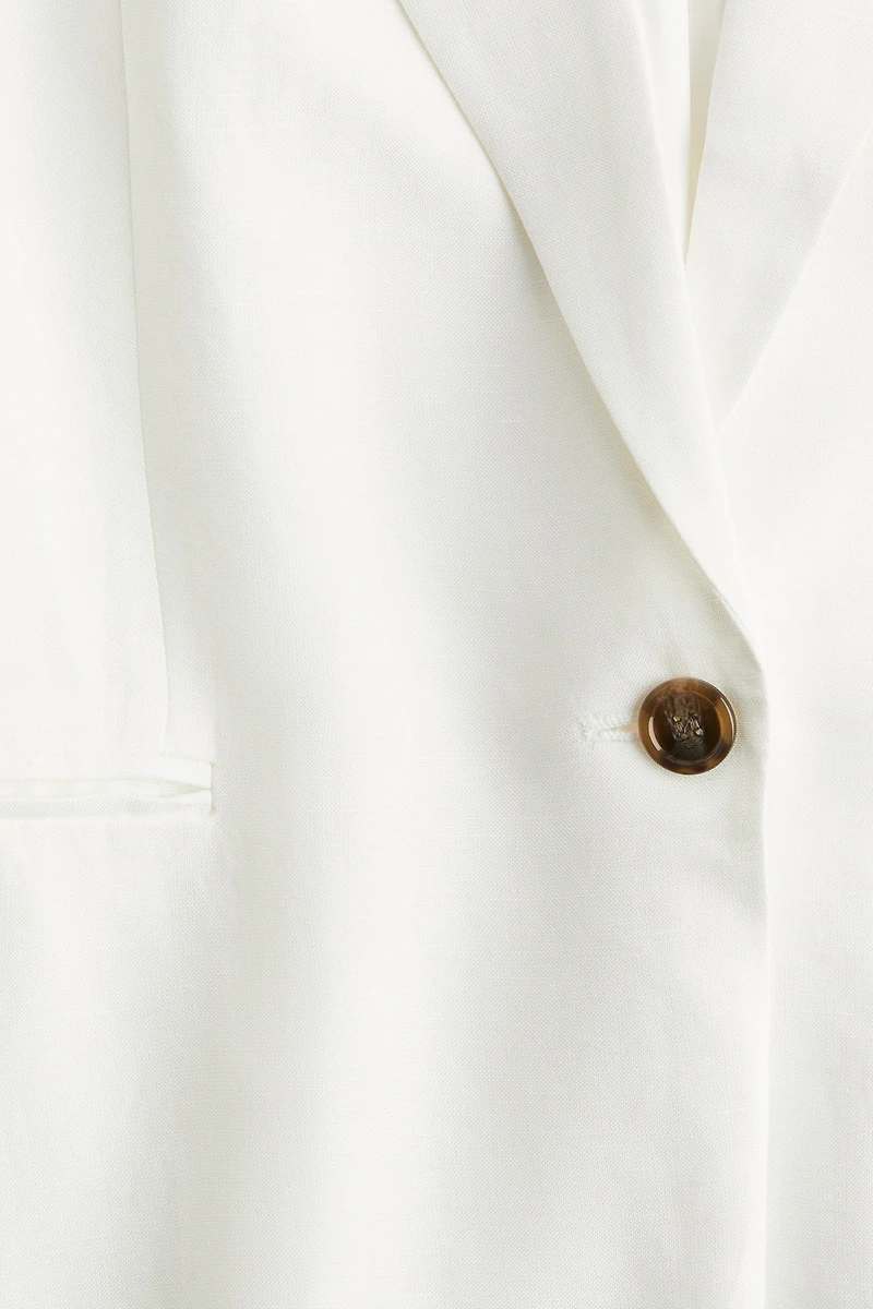 Linen-Blend Blazer