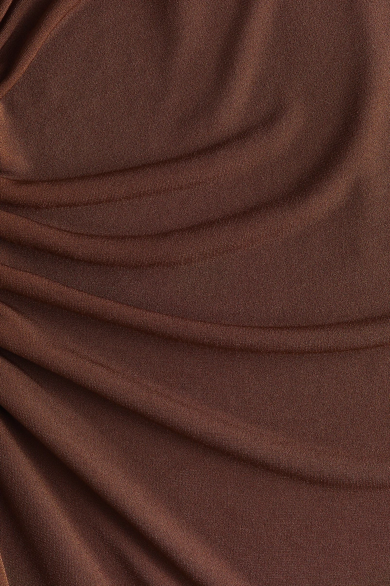 MAMA Draped Cape-Detail Dress