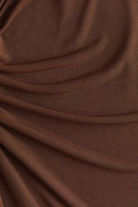 MAMA Draped Cape-Detail Dress