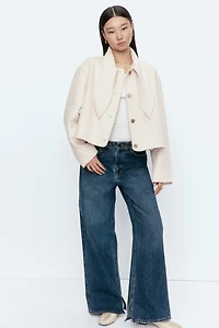 Veste faite main en laine mélangée