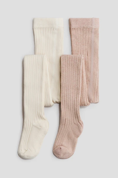 2-Pack Rib-Knit Tights