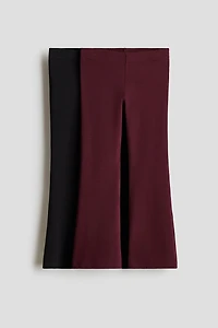 2-Pack Flared Jersey Leggings