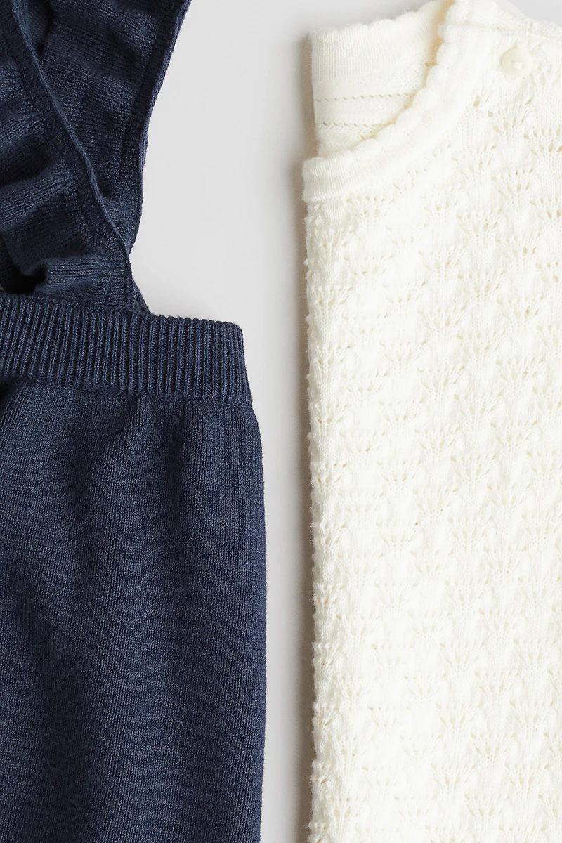 Ensemble 2 pièces en coton avec haut et jupe