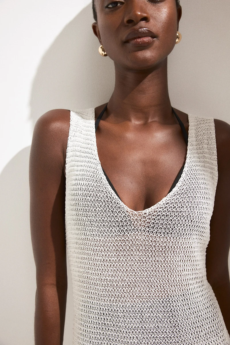 Loose-Knit Beach Dress