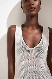 Loose-Knit Beach Dress