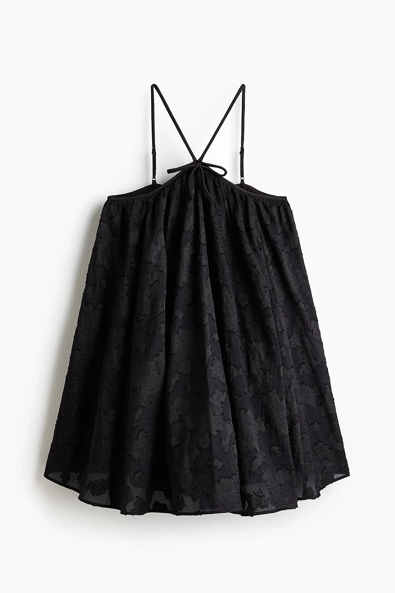 Jacquard-Weave Strappy Dress