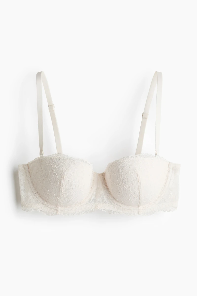 Padded Lace Balconette Bra