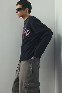 Oversized-Fit Long-Sleeved Jersey Shirt