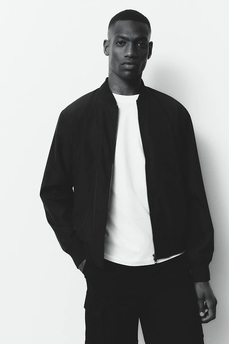 Regular-Fit Lightweight Bomber Jacket