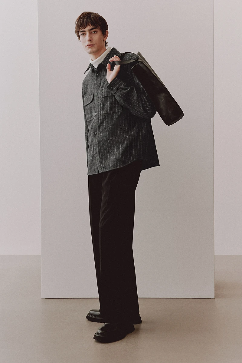 Regular Fit Felted Overshirt