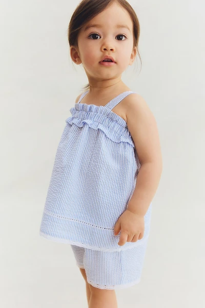 2-Piece Cotton Seersucker Set