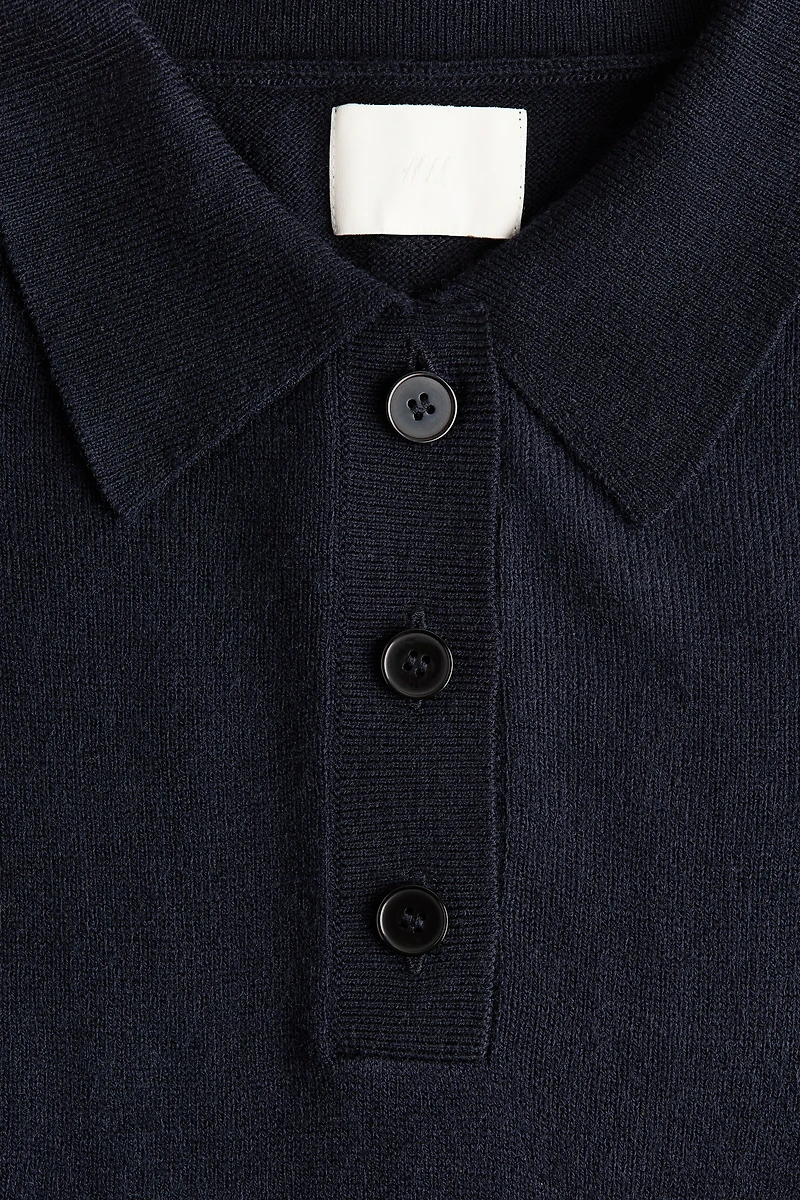 Fine-Knit Polo Dress