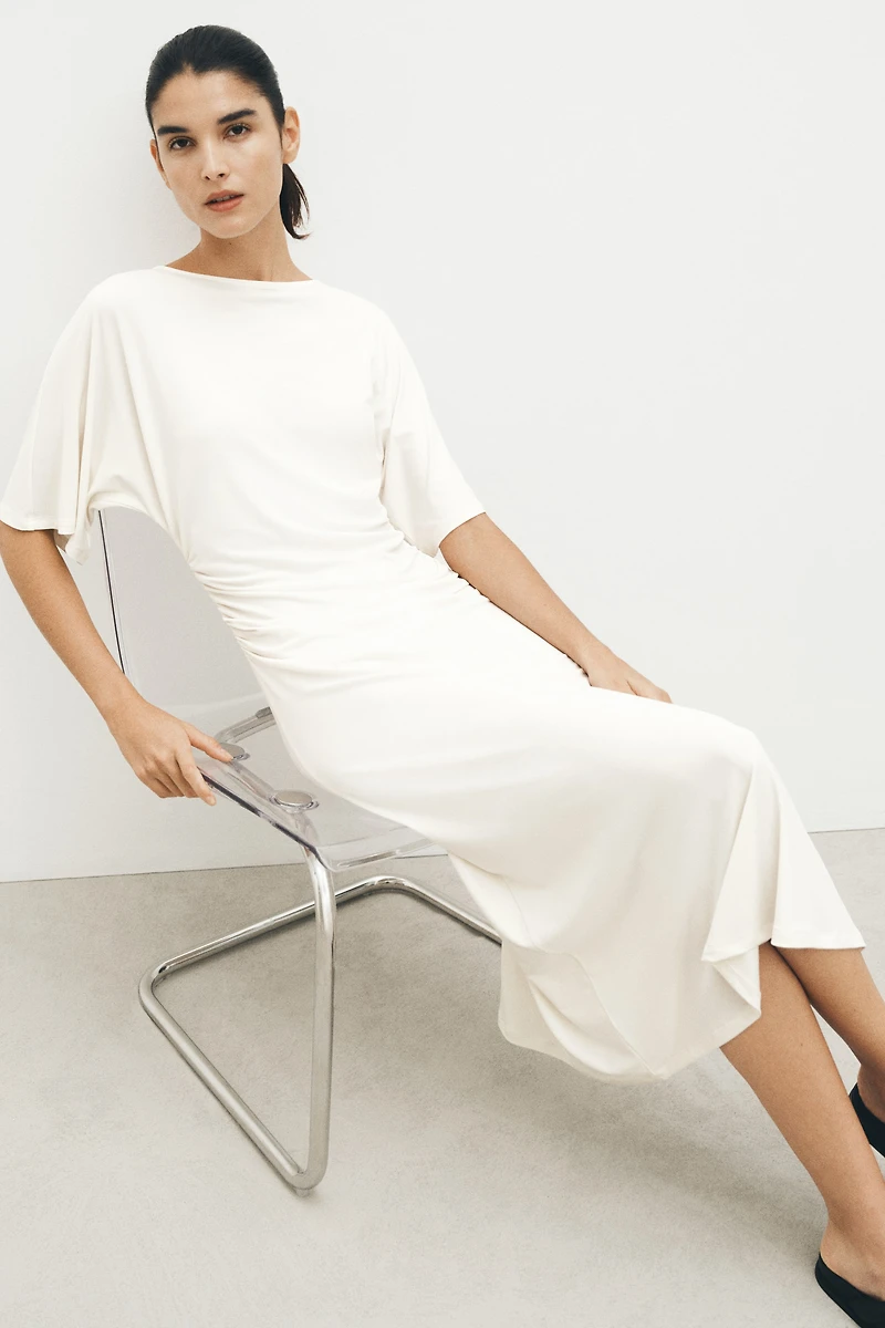 Draped T-Shirt Dress
