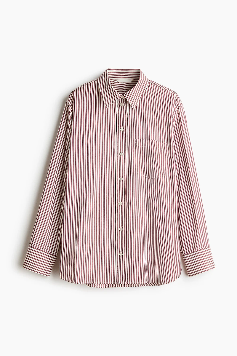 Oversized Dobby-Weave Shirt