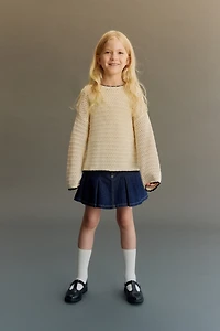 Open-Knit Cotton Sweater