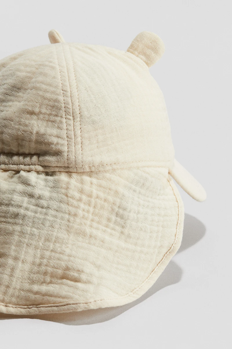 Casquette à oreilles en mousseline