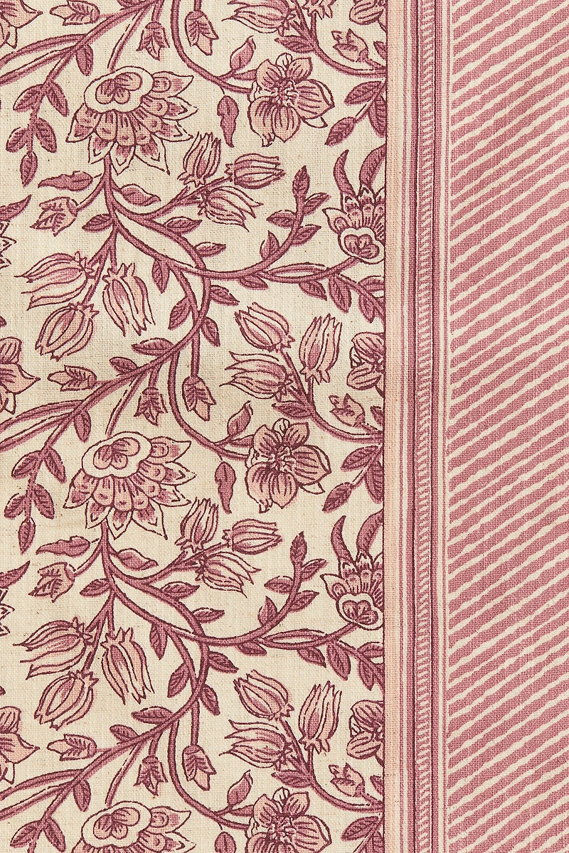 Extra-Long Patterned Cotton-Blend Table Runner