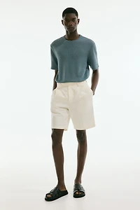 Regular Fit Rib-knit T-shirt
