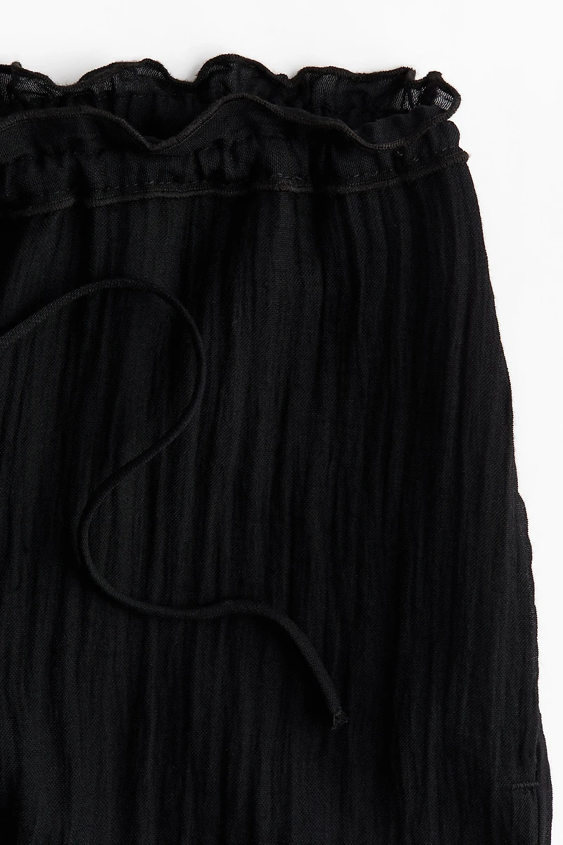 Balloon-Leg Pants with Drawstring