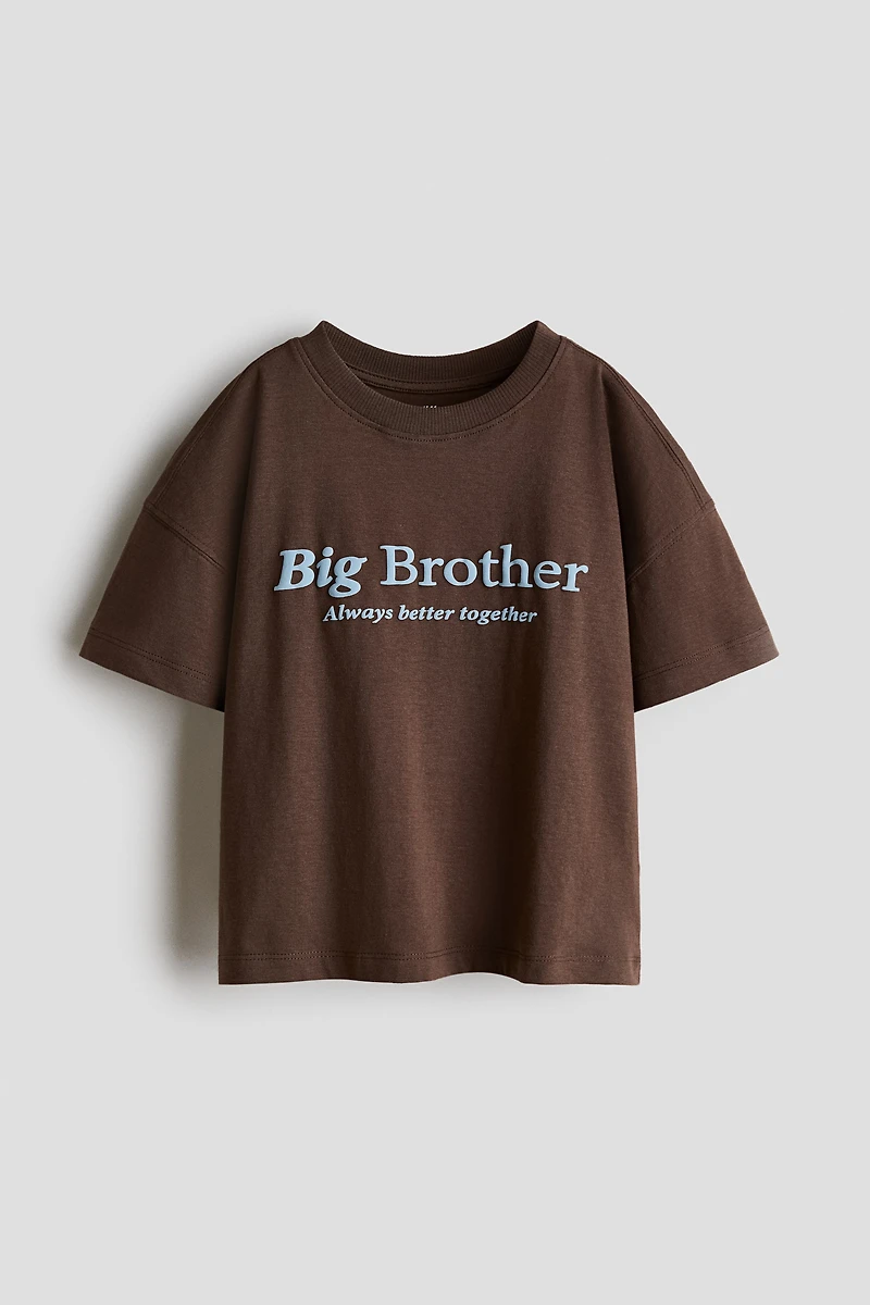 Cotton T-Shirt with Printed Motif