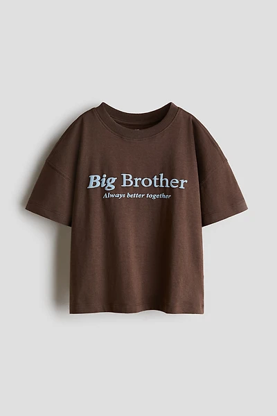 Cotton T-Shirt with Printed Motif