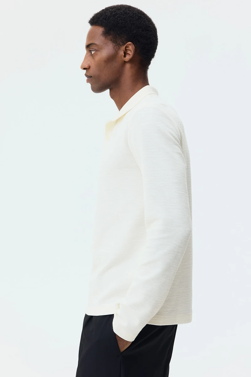 Slim-Fit Long-Sleeved Polo Shirt